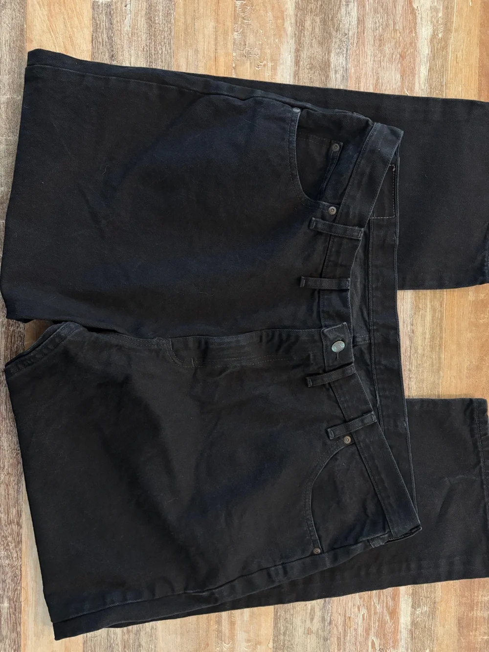 Wrangler Black Relaxed Fit Jeans Men's 44x30 100% Cotton Premium Quality Denim